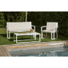  - Barcino Conversational Armchair with Commercial Aluminum Frame and Cushion Seat - 18.1 lbs. 
