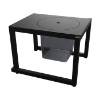 Black - 19.7” x 17.7” Rectangular Barcino Anodised Aluminum Ice Bin Side Table - 11.1 lbs.