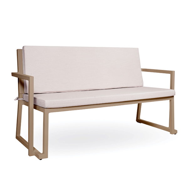 Sand  - Barcino Patio Cushion Sofa with Aluminum Frame - 35.3 lbs.