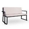 Black  - Barcino Patio Cushion Sofa with Aluminum Frame - 35.3 lbs.