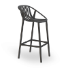 Dark Grey - Bini Alto Polypropylene Bar Stool - 9.3 lbs.