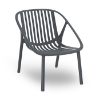Dark Grey - Bini Stacking Polypropylene Conversational Lounge Chair - 10.8 lbs.