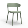 Green Grey - Casino Polypropylene Stacking Dining Chair - 7.7 lbs.