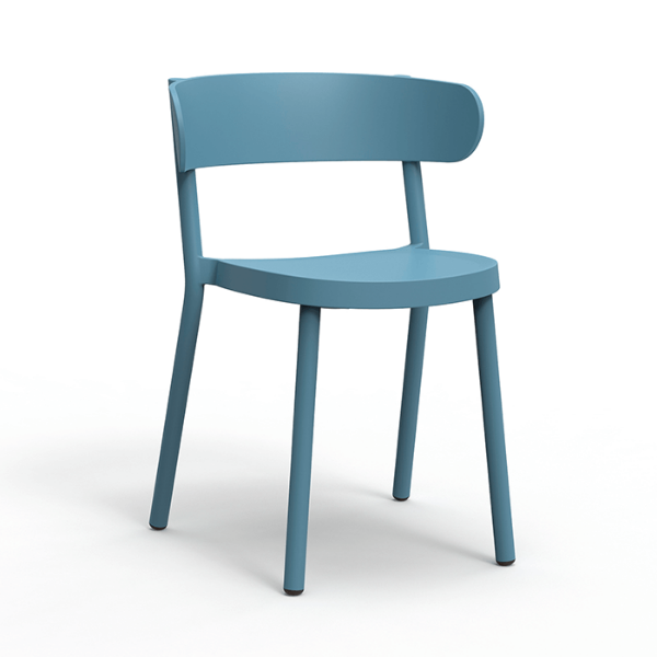 Retro Blue - Casino Polypropylene Stacking Dining Chair - 7.7 lbs.