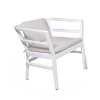 White - Click-Clack Polypropylene Dining Chair with Cushion
