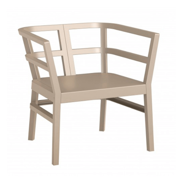 Sand - Click-Clack Polypropylene Dining Chair with Arms - 23.1 lbs.