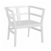 White - Click-Clack Polypropylene Dining Chair with Arms - 23.1 lbs.