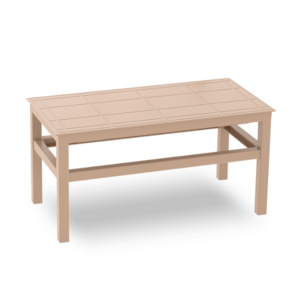 Sand - 17.7” x 35.4” Rectangle Click-Clack Polypropylene Coffee Table - 10.6 lbs.