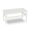 White - 17.7” x 35.4” Rectangle Click-Clack Polypropylene Coffee Table - 10.6 lbs.