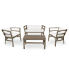 Chocolate  - Click-Clack Cushion Conversational Set with Polypropylene Frame