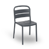 Dark Grey - Como Stacking Polypropylene Dining Armless Chair - 8 lbs.