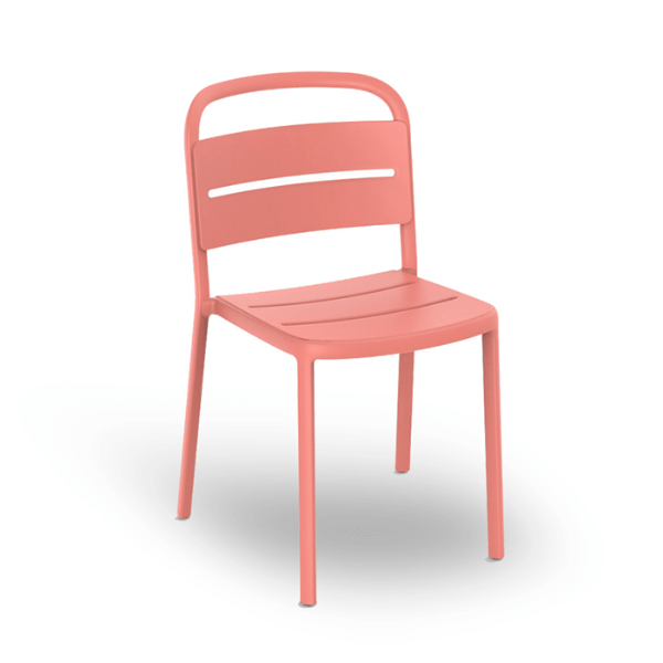 Terracotta - Como Stacking Polypropylene Dining Armless Chair - 8 lbs.