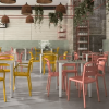 Como Stacking Polypropylene Dining Arm Chair - 8.8 lbs.