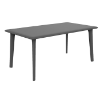 Dark Grey - 35.4” x 63” Rectangle Dessa Polypropylene Patio Table