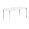White - 35.4” x 63” Rectangle Dessa Polypropylene Patio Table