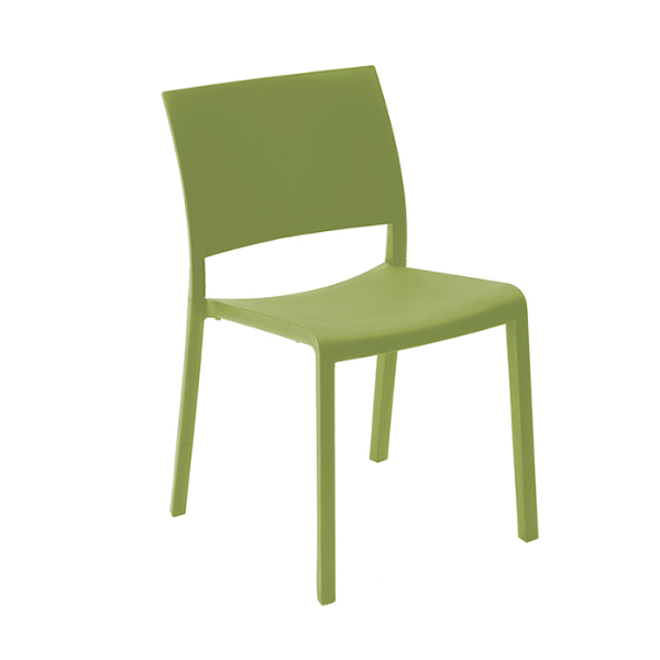 Olive Green - Fiona Stacking Polypropylene Dining Armless Chair - 9.1 lbs. 