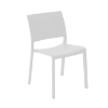 White - Fiona Stacking Polypropylene Dining Armless Chair - 9.1 lbs. 