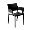 Black - Fiona Stacking Polypropylene Dining Chair - 11 lbs.