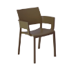 Chocolate - Fiona Stacking Polypropylene Dining Chair - 11 lbs.