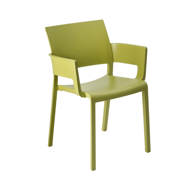 Olive Green - Fiona Stacking Polypropylene Dining Chair - 11 lbs.