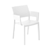White - Fiona Stacking Polypropylene Dining Chair - 11 lbs.