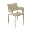 Sand - Fiona Stacking Polypropylene Dining Chair - 11 lbs.