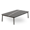 Black Marble - 31.5” x 59” Rectangle Hub Baja Coffee Table with HPL Top - 59.5 lbs. 