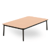 Natural Oak - 31.5” x 59” Rectangle Hub Baja Coffee Table with HPL Top - 59.5 lbs. 
