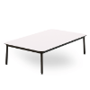 White - 31.5” x 59” Rectangle Hub Baja Coffee Table with HPL Top - 59.5 lbs. 