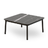 Black Marble - 31.5” Square Hub Baja Coffee Table with HPL Top - 34.7 lbs.