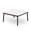 White - 31.5” Square Hub Baja Coffee Table with HPL Top - 34.7 lbs.