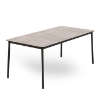 Concrete - Rectangle Hub HPL Top Outdoor Dining Table with Adjustable Feet and Epoxy Steel Legs, 35.4” x 59” or 35.4” x 70.9”