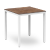 Ashen Oak_White - 27.6” Square Barcino Compact HPL Dining Table with Anodized Aluminum Frame - 17.4 lbs.