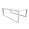 White - 39.8” x 23.6” Rectangular Barcino Anodised Aluminum Coffee Table - 17.6 lbs. 