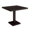 Black - Square Barcino Dining Table with Anodized Aluminum Pedestal Base, 31.5” or 35.4”
