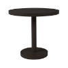 Black - Round Barcino Dining Table with Anodized Aluminum Pedestal Base, 23.6” or 31.5”
