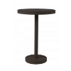 Black - 23.6” Round Barcino Anodised Aluminum Bar Table with Pedestal Base - 30.9 lbs.