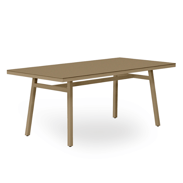 Sand - 70.9" x 35.4"  Rectangular Barcino Anodised Aluminum Dining Table - 52.9 lbs. 