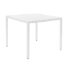 White - Square Barcino Anodized Aluminum Outdoor Dining Table, 31.5” or 35.4”