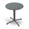 Dark Grey - 27.6” Round Bini Polypropylene Commercial Dining Table - 16.2 lbs. 