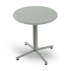 Green Grey - 27.6” Round Bini Polypropylene Commercial Dining Table - 16.2 lbs. 