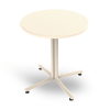 Ivory - 27.6” Round Bini Polypropylene Commercial Dining Table - 16.2 lbs. 