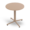 Sand - 27.6” Round Bini Polypropylene Commercial Dining Table - 16.2 lbs. 