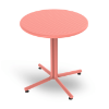 Terracotta - 27.6” Round Bini Polypropylene Commercial Dining Table - 16.2 lbs. 