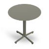 Green Grey - 27.6” Round Bini Polypropylene Dining Table with HPL Top - 16.2 lbs. 