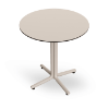 Ivory - 27.6” Round Bini Polypropylene Dining Table with HPL Top - 16.2 lbs. 