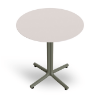 Green Grey_White - 27.6” Round Bini Polypropylene Dining Table with HPL Top - 16.2 lbs. 