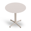 Ivory_White - 27.6” Round Bini Polypropylene Dining Table with HPL Top - 16.2 lbs. 