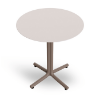 Sand_White - 27.6” Round Bini Polypropylene Dining Table with HPL Top - 16.2 lbs. 