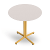 Tuscan_White - 27.6” Round Bini Polypropylene Dining Table with HPL Top - 16.2 lbs. 